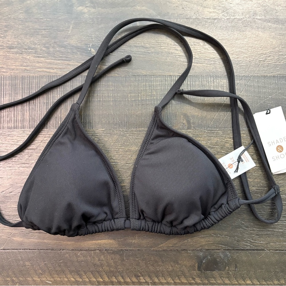 Shade & Shore Black Triangle Bikini Top